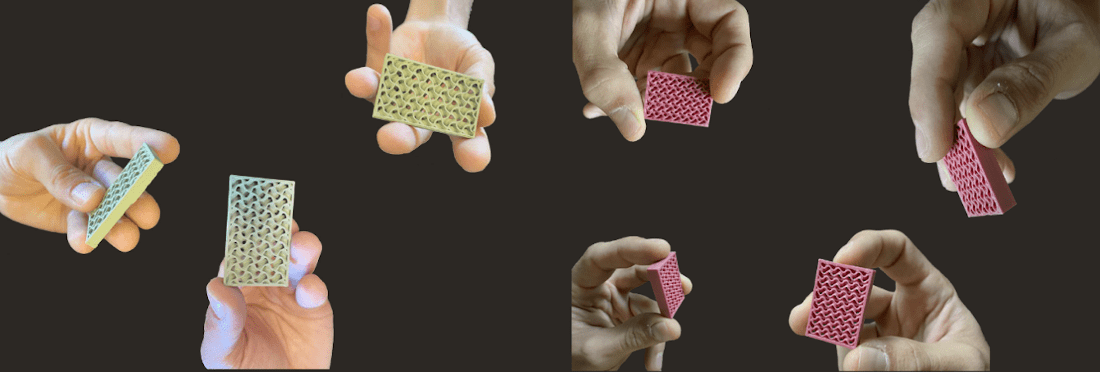 Lattice structure 3D printed in aluminum oxide then sintered