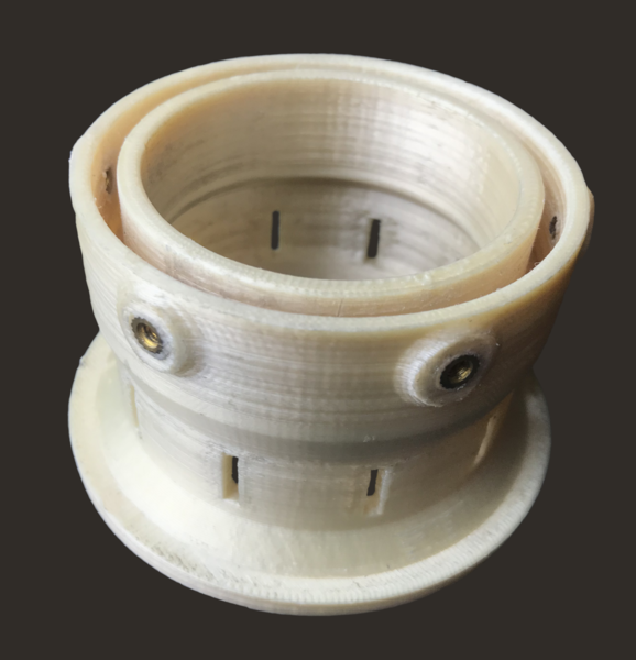 Pei ultem air distributor drying cartridge Pollen AM  high performance 3D printing 3D printer industrial pellets granules extrusion small series medium series thermoplastic granules open to materials multi-material