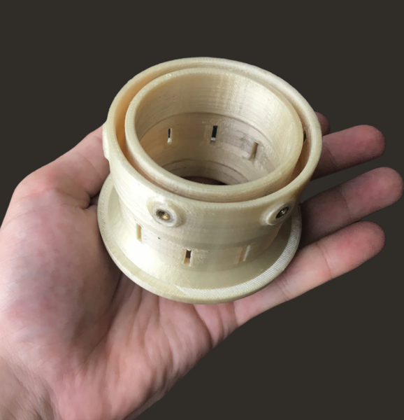 Pei ultem air distributor drying cartridge Pollen AM  high performance 3D printing 3D printer industrial pellets granules extrusion small series medium series thermoplastic granules open to materials multi-material