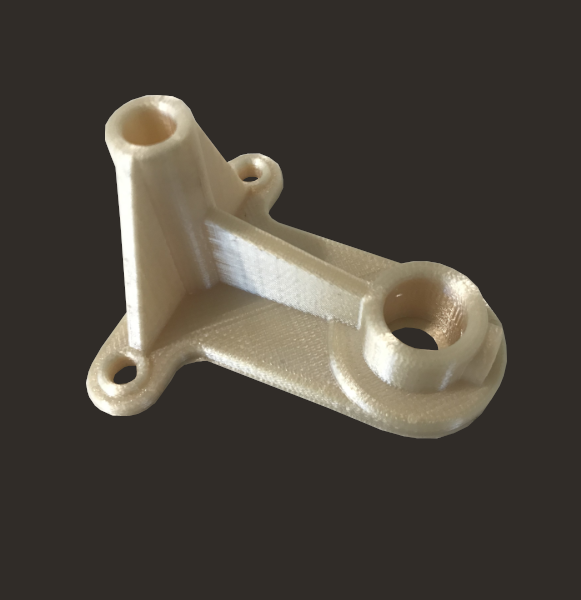 Pei ultem bracket Pollen AM  high performance 3D printing 3D printer industrial pellets granules extrusion small series medium series thermoplastic granules open to materials multi-material