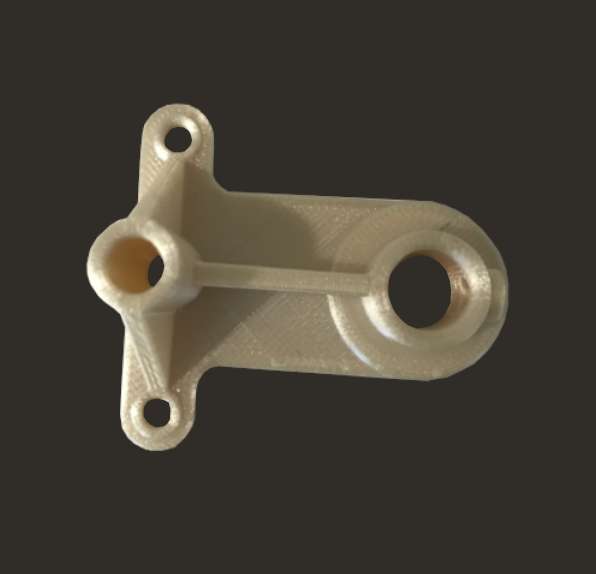 Pei ultem bracket Pollen AM  high performance 3D printing 3D printer industrial pellets granules extrusion small series medium series thermoplastic granules open to materials multi-material
