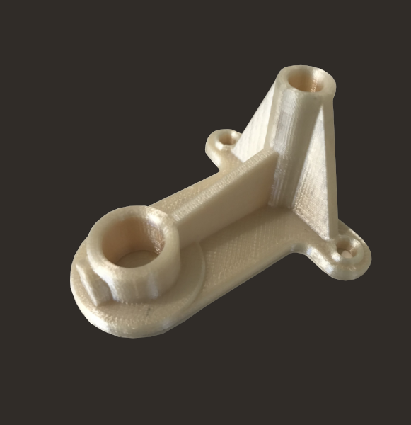 Pei ultem bracket Pollen AM  high performance 3D printing 3D printer industrial pellets granules extrusion small series medium series thermoplastic granules open to materials multi-material