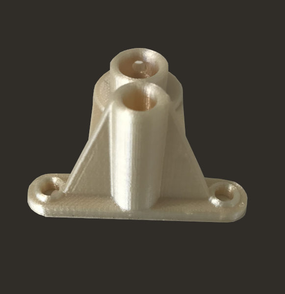 Pei ultem bracket Pollen AM  high performance 3D printing 3D printer industrial pellets granules extrusion small series medium series thermoplastic granules open to materials multi-material
