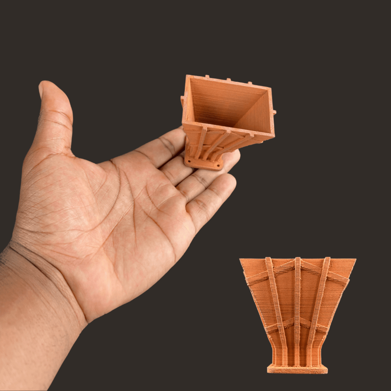 3D printed part copper molding