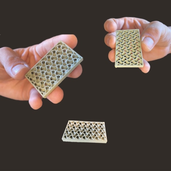 ceramic lattice structure  Pollen AM  mim metal cim ceramic technical 3D printing 3D printer industrial pellets granules extrusion small series medium series stainless steel thermoplastic granules open to materials multi-material