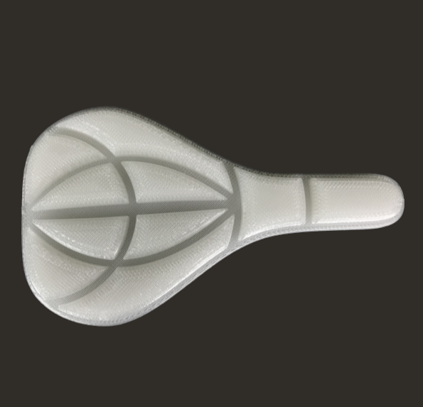 tpe saddle cover Pollen AM  elastomer 3D printing 3D printer industrial pellets granules extrusion small series medium series thermoplastic granules open to materials multi-material