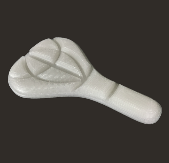 tpe saddle cover Pollen AM  elastomer 3D printing 3D printer industrial pellets granules extrusion small series medium series thermoplastic granules open to materials multi-material